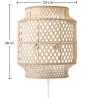 Buy Bamboo Wall Lamp Shade, Boho Bali Style - Lorna Natural 60485 - in the EU